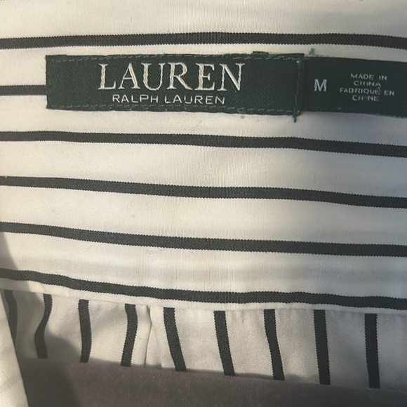 Crisp Striped Button Down with Tuxedo Bib Detail - Picture 4 of 5